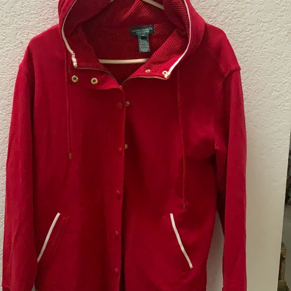 Ralph Lauren Other - Ralph Lauren jean co red sweatshirt jacket size small